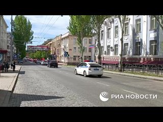free бессмертный полк в формате автопробега проходит в донецке hd