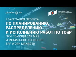 free омк реализация проекта по тоир при помощи sap mrs и мобильного решения sap work manager тоир rcm hd