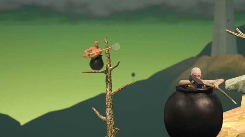 free играем в getting over it with bennett foddy в реальном горшке с молотом hd