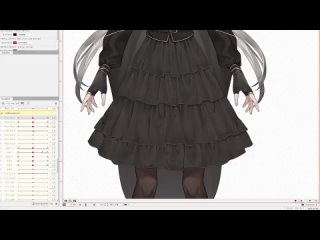 free testing new technique for skirts rotating on its own axis using lots of masks wip live2d hd