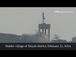 free сирия 23 02 2018 поражение здания с протурецкими боевиками расчетом птрк курдоврайон кантона африн hd