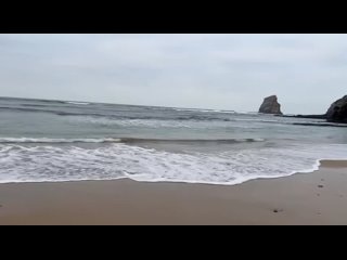free пляж у города андай hendaye юго западное побережье франции зимой 04 02 2024 атлантика бискайский залив пиренеи hd