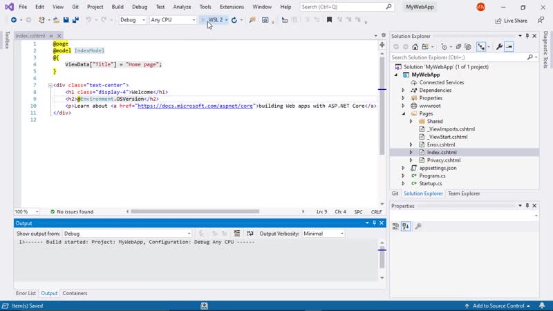 free net core debugging with wsl 2 preview hd