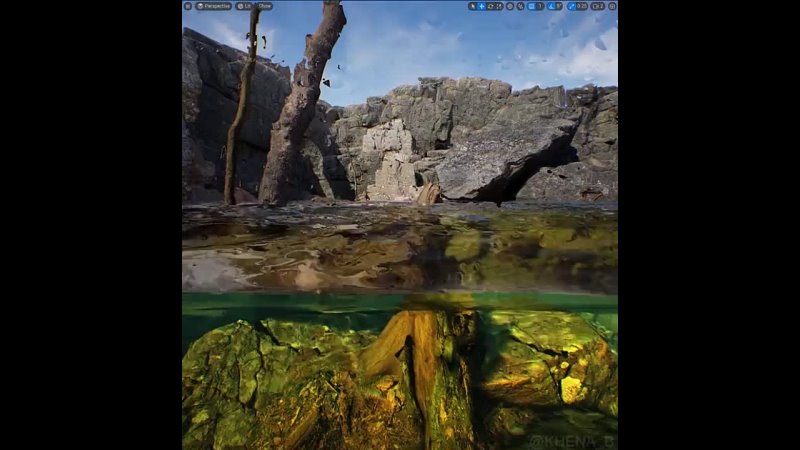 free шейдер водички в unrealengine красивое но пока только показываем hd