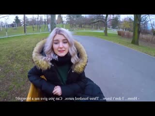 free пикапер снял шлюху на улице и трахнул в рот толстым членом на скамейке hd