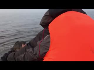 free под самарой мужики решили порыбачить но из за тумана столкнулись с баржой hd