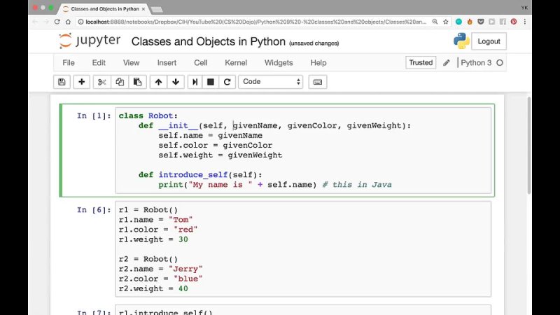 free cs dojo classes and objects with python part 1 python tutorial 9 hd
