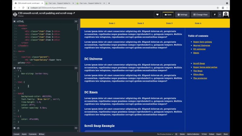 free css smooth scrolling scroll padding and scroll snap hd