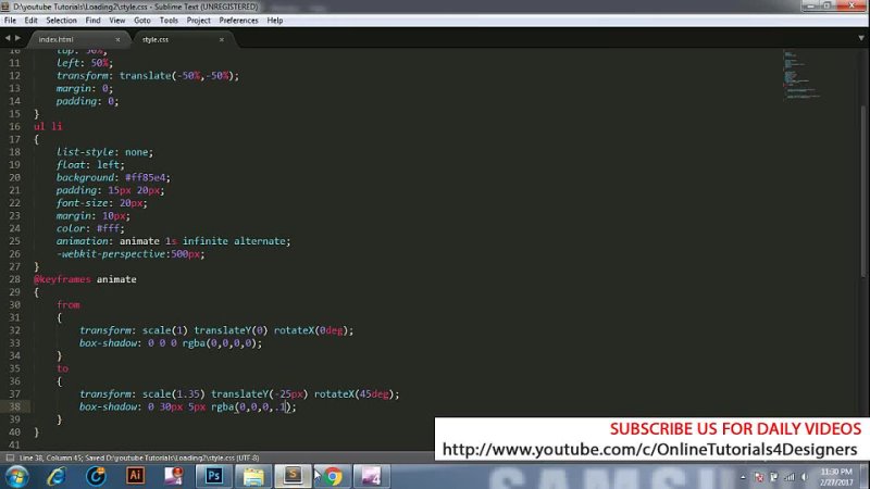 free css loading animation floating text loading effect hd