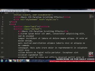 free basic css parallax scrolling effects pure html css parallax background effects tutorial hd