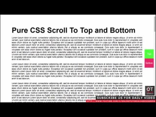 free pure css scroll to top and bottom css smooth scrolling effect hd