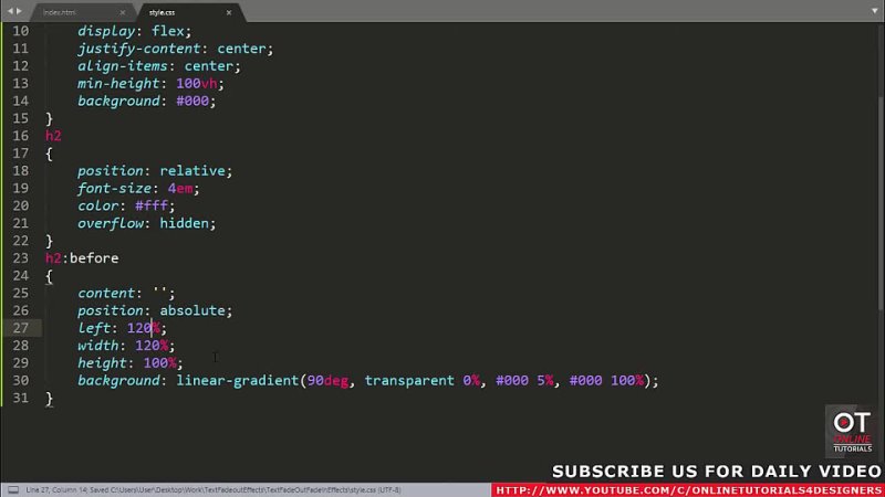free text fade in and fade out css animation effects html5 css3 animation hd