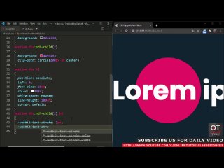free css3 clip path circle and scrolling text animation effects quick css tutorial hd