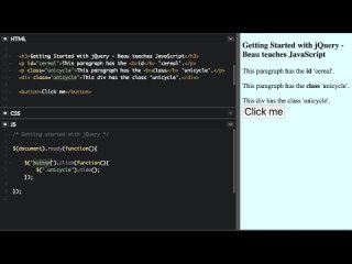 free getting started with jquery tutorial beau teaches javascript hd