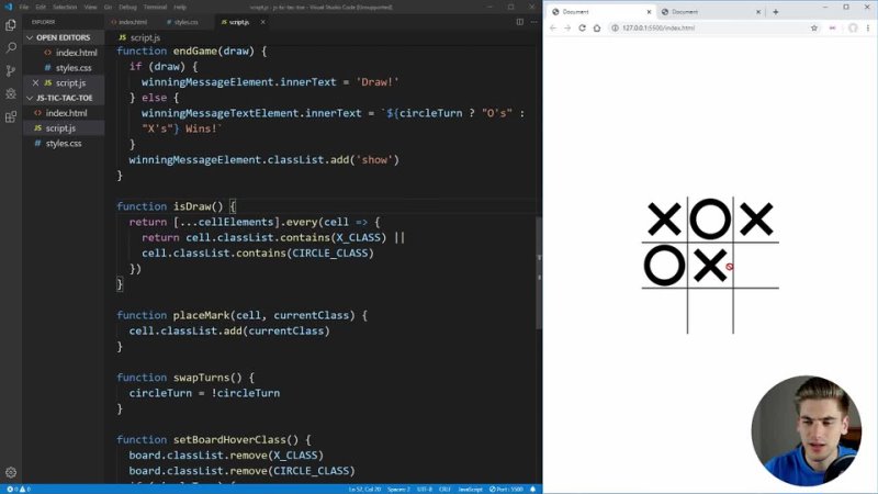 free build tic tac toe with javascript tutorial hd