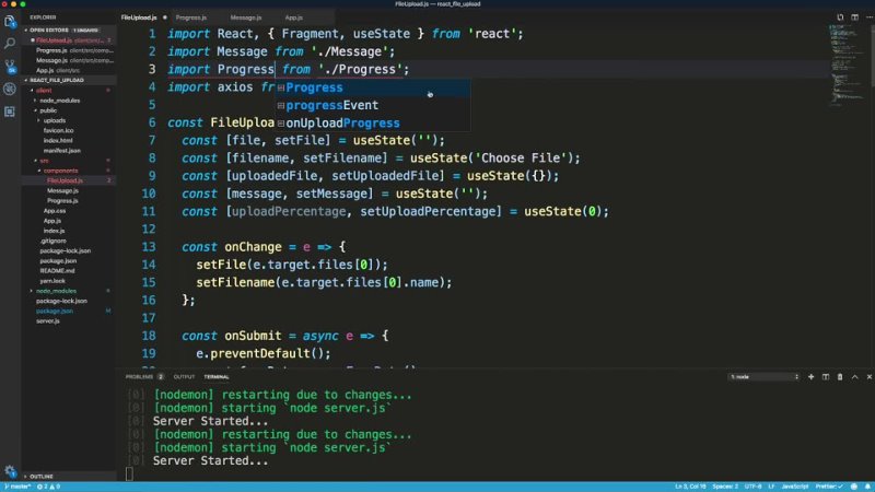 free react file uploader with express using react hooks hd