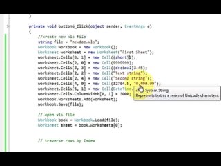 free c tutorial 28 create excel xls and xlsx file from c using excellibrary hd