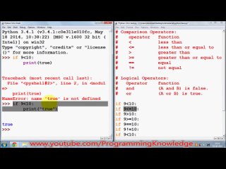 free python tutorial for beginners 11 comparison operators logical operators is and in hd