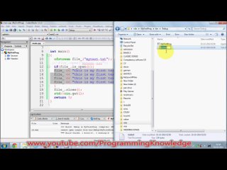 free c tutorial for beginners 42 create a text file and write in it hd