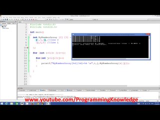 free c programming for beginners 19 multi dimensional arrays in c hd