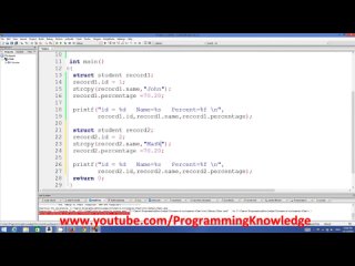 free c programming for beginners 25 struct structures in c hd