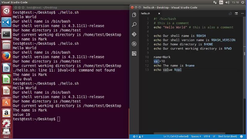 free shell scripting tutorial for beginners 2 using variables and comments hd