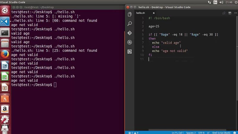 free shell scripting tutorial for beginners 9 logical or operator hd