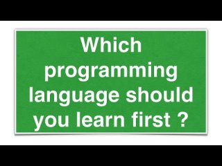 free which programming language should you learn first hd