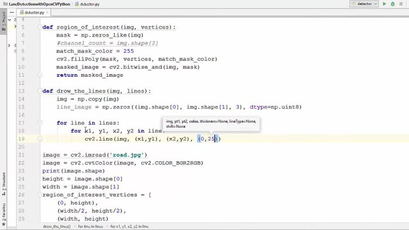free opencv python tutorial for beginners 32 road lane line detection with opencv part 2 hd