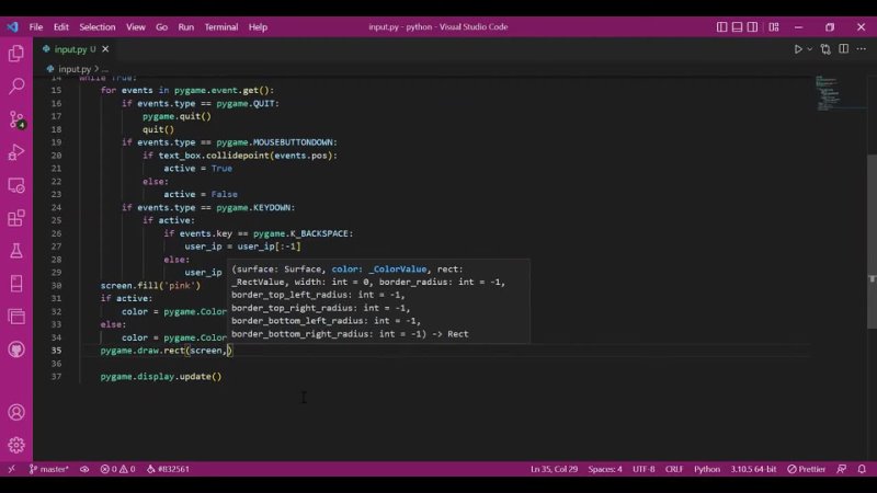 free pygame tutorial for beginners pygame text input hd