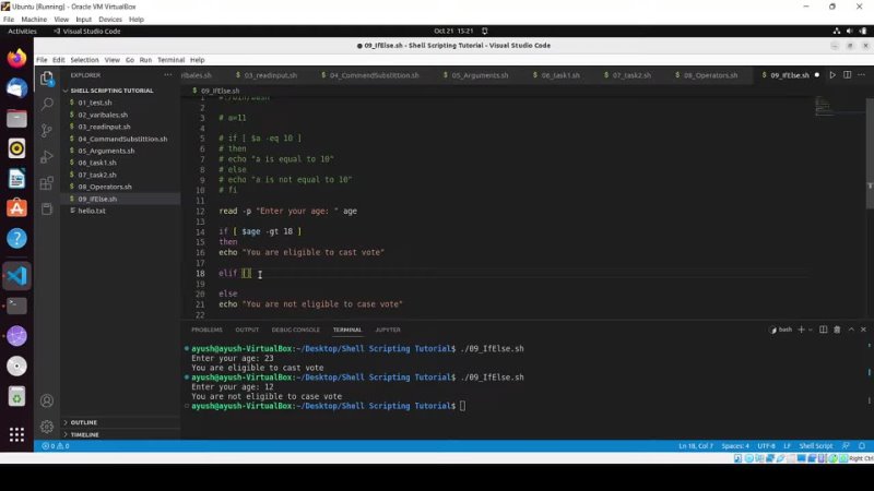 free how to use if else in shell scripts shell scripting tutorial for beginners hd