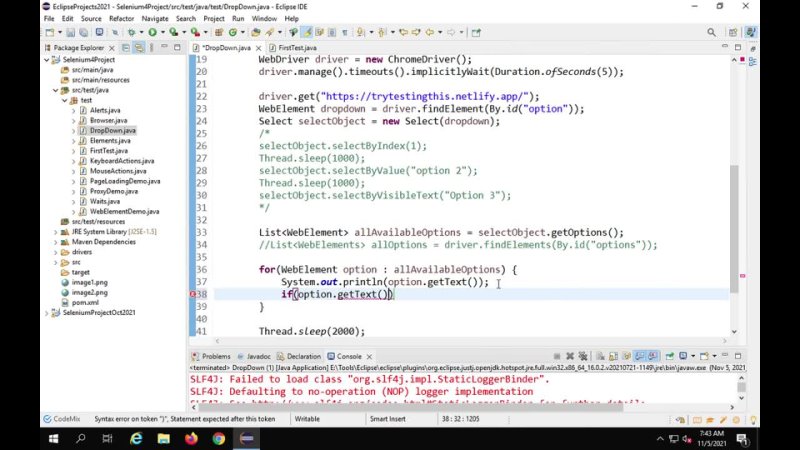 free selenium 4 beginner tutorial 10 how to handle dropdown hd