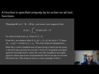 free integral transforms lecture 2 test functions and actions oxford mathematics 2nd yr student lecture hd
