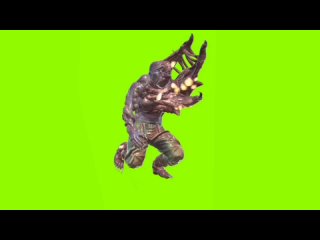 free зомби мутант видео green screen футаж хромакей анимация зомби монстр на зелёном фоне hd