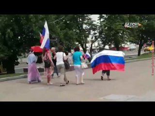 free на шествие с московитскими флагами в минске собралось несколько человек hd