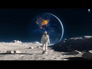 free космонавт идет по поверхности луны и смотрит на землю живые обои для wallpaper engine hd