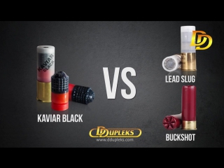 free kaviar black comparative test on water cans lead slug and buckshot hd