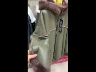 free new collection натуральные дубленочки с капюшоном на молнии цвет хаки покрытие силка внутри овчина производство hd