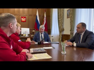 free встреча губернатора александра гусева с членом центрального штаба онф светланой калининой hd