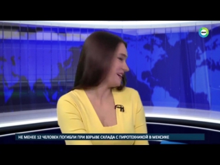 free в прямом эфире телеканала мир 24 ведущую напугала большая любопытная молодые hd