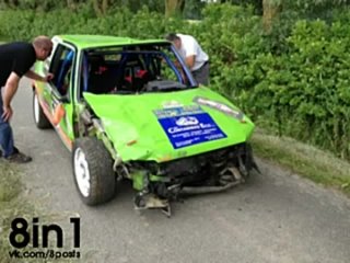 free серьёзная авария во время ралли верхняя сенна из за отказа тормозов rally haute senne ss4 clio 1600 16v crash hd
