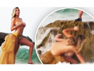 free голая модель кейт аптон упала со скалы во время съёмок kate upton hd