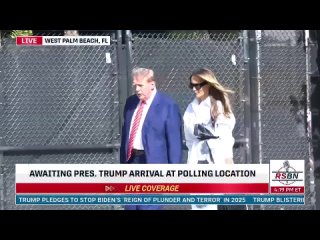 free дональд и мелания трамп прибыли чтобы проголосовать на президентских праймериз республиканской партии во флориде hd