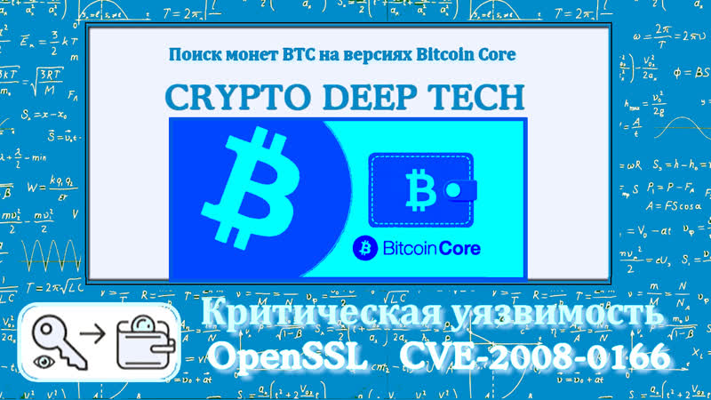 free поиск монет btc на более ранних версиях bitcoin core с критической уязвимостью openssl cve 2008 0166 hd