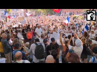 free в крупнейших французских городах тысячи людей вышли протестовать против принудительной вакцинации hd