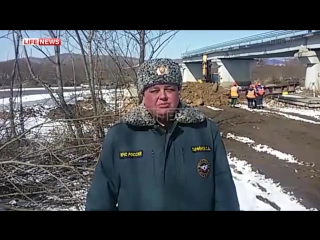 free на месте рухнувшего моста в приморье восстановлена переправа hd