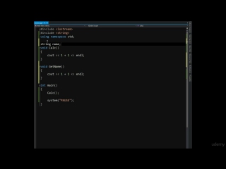 free 027 outputting text to the console and taking input using functions hd
