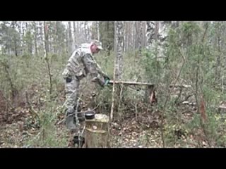 free костер на пеньке без использования ножа и топора hd