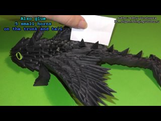 free 3d оригами ночная фурия из мультфильма как поймать дракона hd