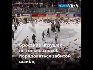 free 52 тысячи мягких игрушек были выброшены болельщиками на лед хоккейной арены ничего необычного это всего лишь давняя hd